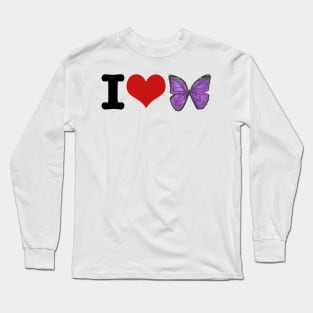 I Love Butterfly Long Sleeve T-Shirt